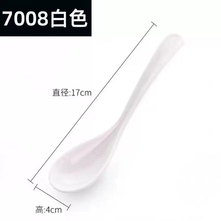 密胺7008汤勺饭店塑料调羹麻辣烫勾勺自助餐长柄汤匙酒店饭勺详情12