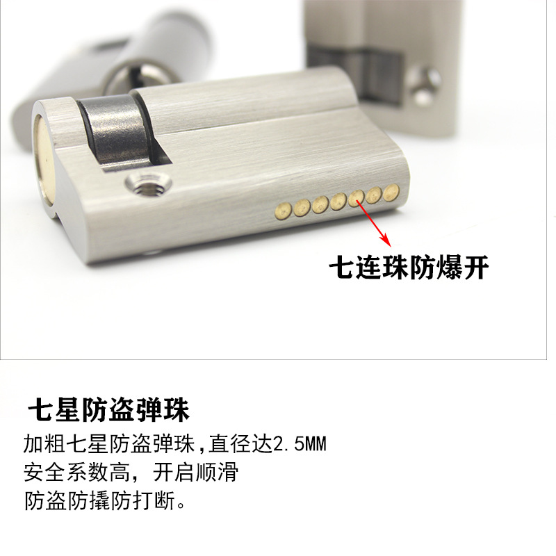 指纹锁锁芯C级智能锁锁头酒店锁防盗门单开半自动电子门应急锁芯详情9