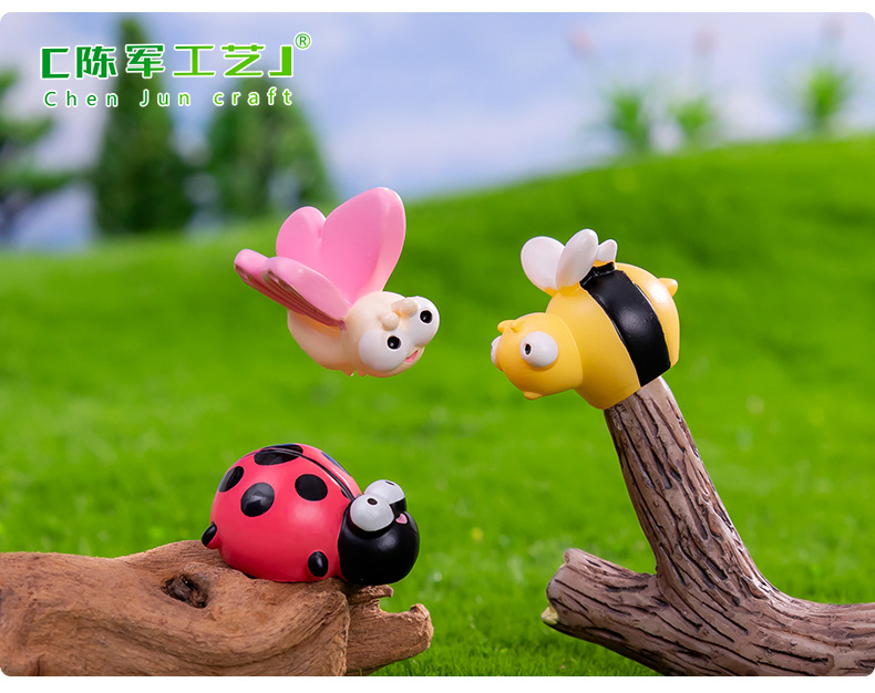 Moss micro-landscape creative caterpillars, snails, insects, garden landscaping diy decorative accessories, mini ornaments pic 41