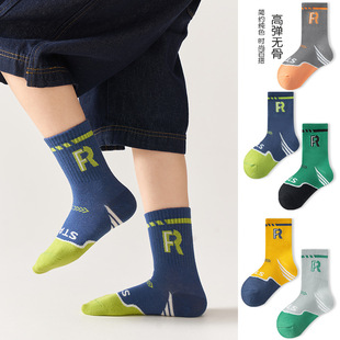 新款儿童A类卡通棉袜宝宝冬季中筒袜男童女童透气无骨袜春秋童袜详情10