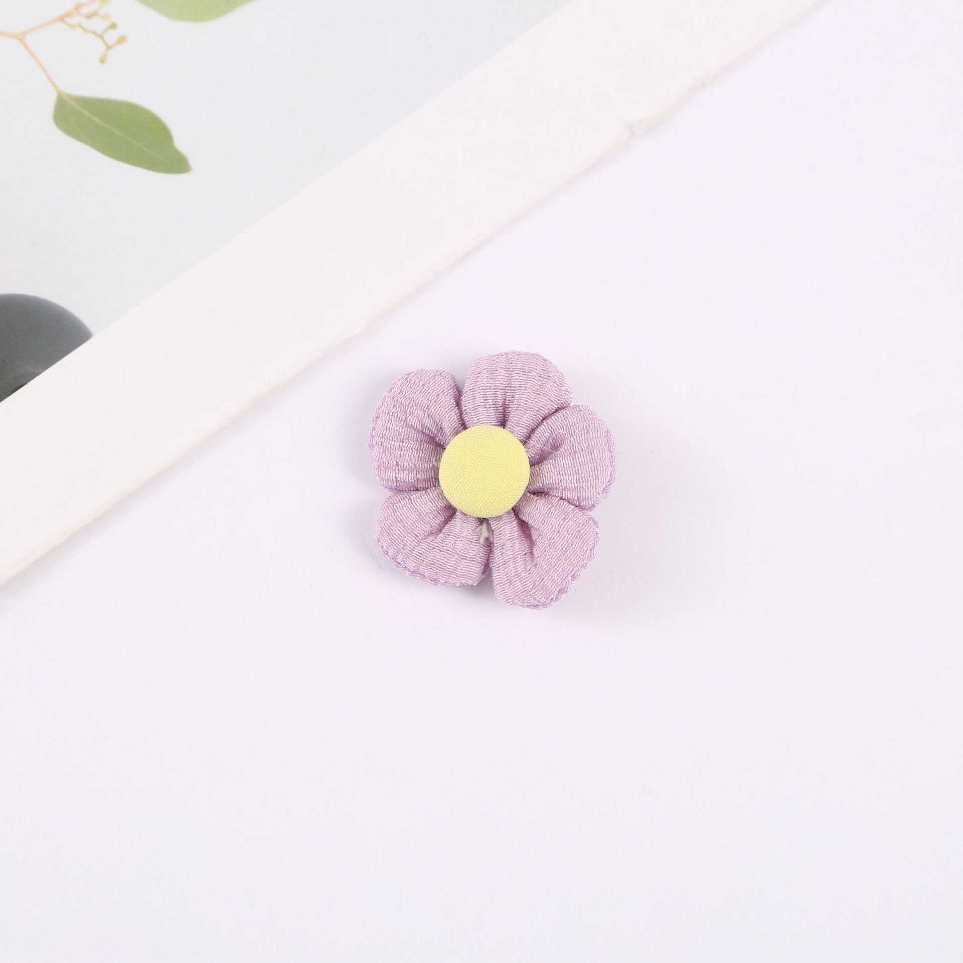 Pleated, colorful five-petal flower, fresh and simple Korean-style DIY shoes, hats, headwear, clothing, socks, bags, bows, clothing accessories pic 8