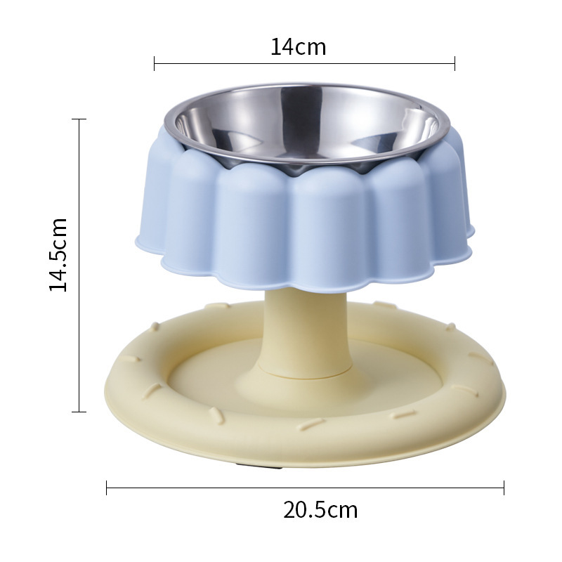 Pet stainless steel anti-knock cat food plate, high rack bowl, pet birthday bowl, dog rice bowl, detachable and easy to clean pic 23