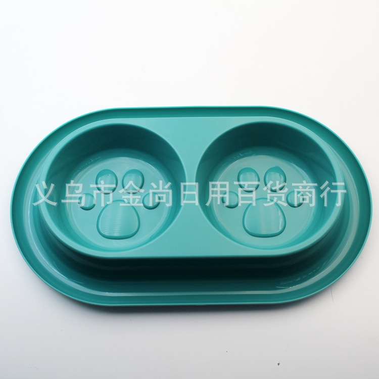 Candy-colored pet slow food bowls, dog bowls, cat food bowls, small and large dog anti-knock and anti-choking slow food double bowls pic 5