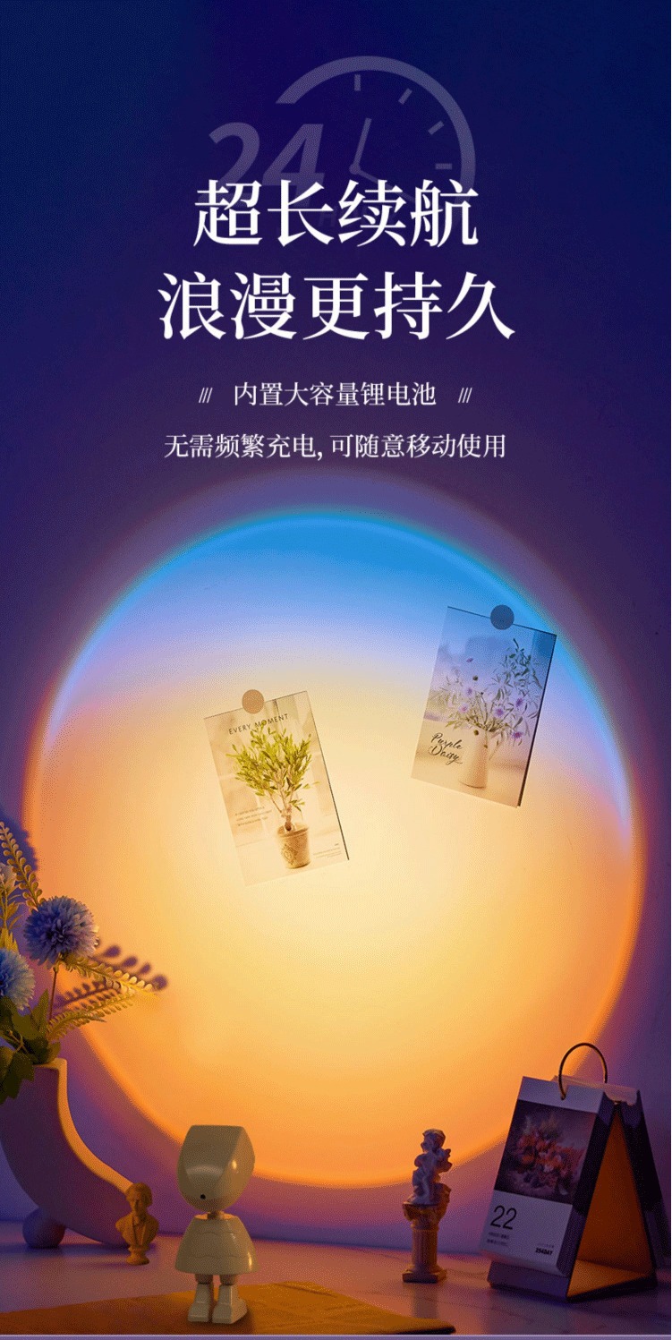 Astronaut Dawn Red Photo, Little Flying Hero Sunset Red Sunset atmosphere light, Astronaut projector Night light pic 2