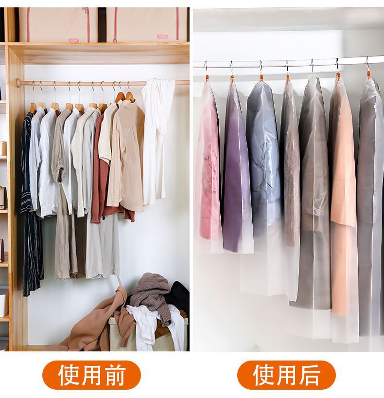 衣服防尘罩挂衣袋透明大衣防尘袋衣罩装衣物羽绒服收纳防尘套袋子详情7