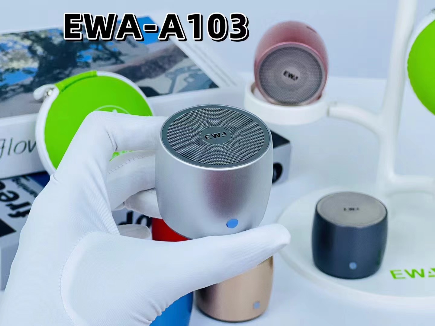 The newly upgraded Type-C interface EWA-A103 mini Bluetooth outdoor portable super low-frequency metal Bluetooth speaker pic 18