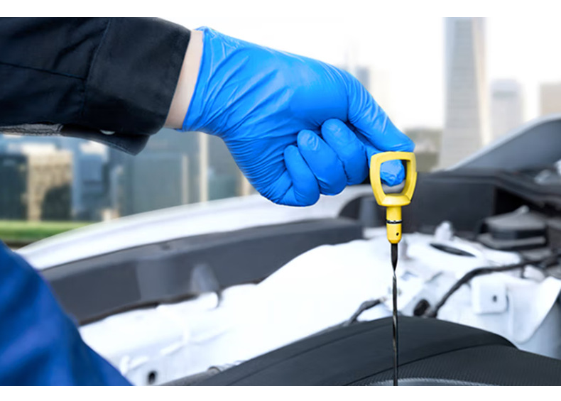 抽取式一次性食品级丁晴手套耐油餐饮防护橡胶加厚无粉丁腈手套详情8