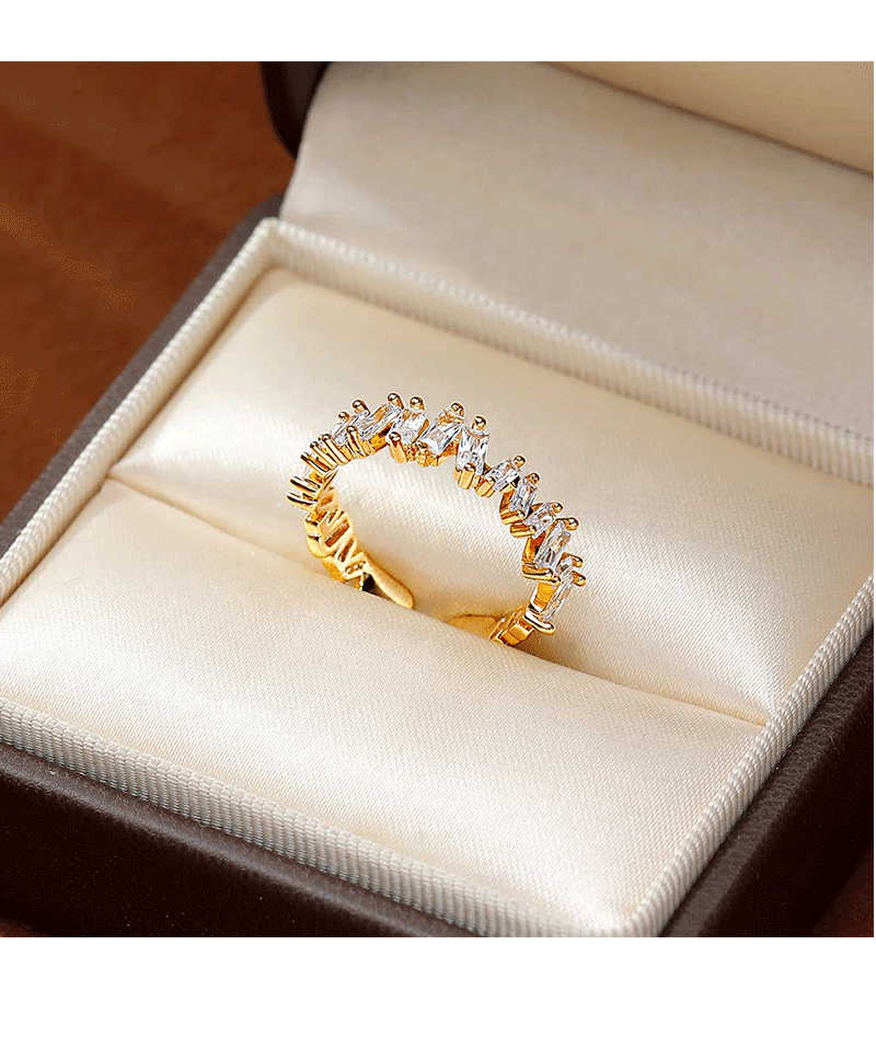 Hyacinth anillo mujer luz lujo superflash zirconita anillo abierto chic personalidad anillo versátil coreano influencers pic 4