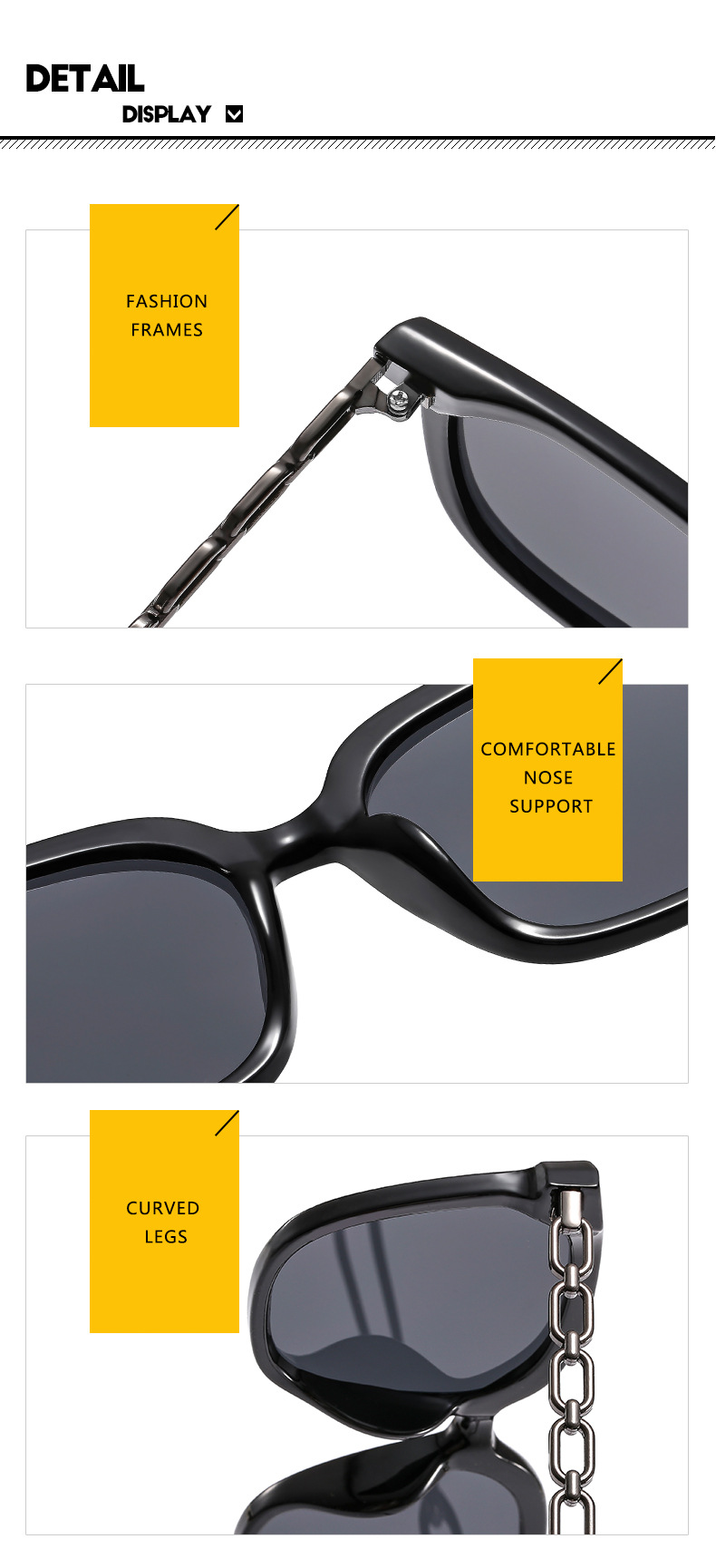 2022 New style sunglasses for women, high-end Instagram-popular sun protection sunglasses, large frame round face slimming glasses for men pic 14