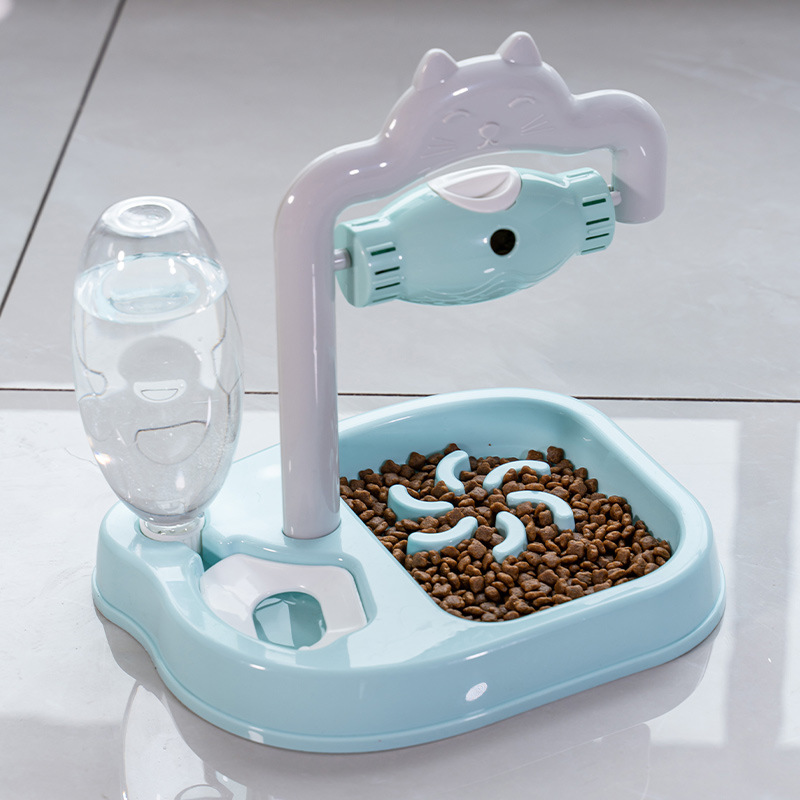 Tazón para mascotas puzzle drain food juguetes para gatos perro anti-asfixia tazón de comida lenta alimentación automática agua anti-mojado boca tazón para gatos artefactos de alivio pic 2