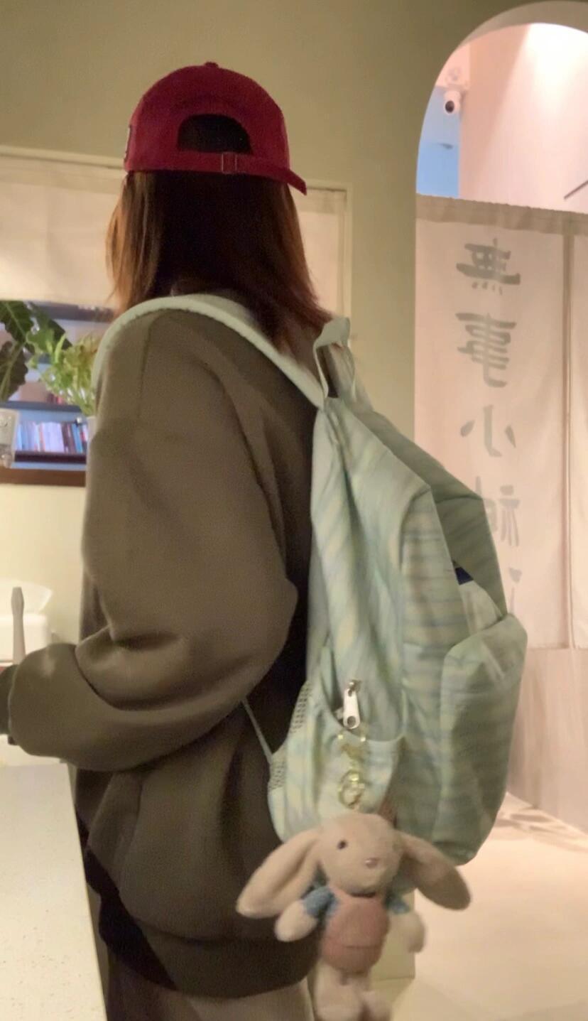 跨境外贸JANSPORT双肩包学生书包男女款背包蝶漾青漾雾霾蓝可代发详情45