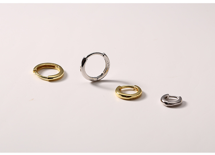 Korean cold and elegant style small ear buckle, INS all-body 925 sterling silver earrings, simple and versatile for women, ear bone stud 0953T pic 9