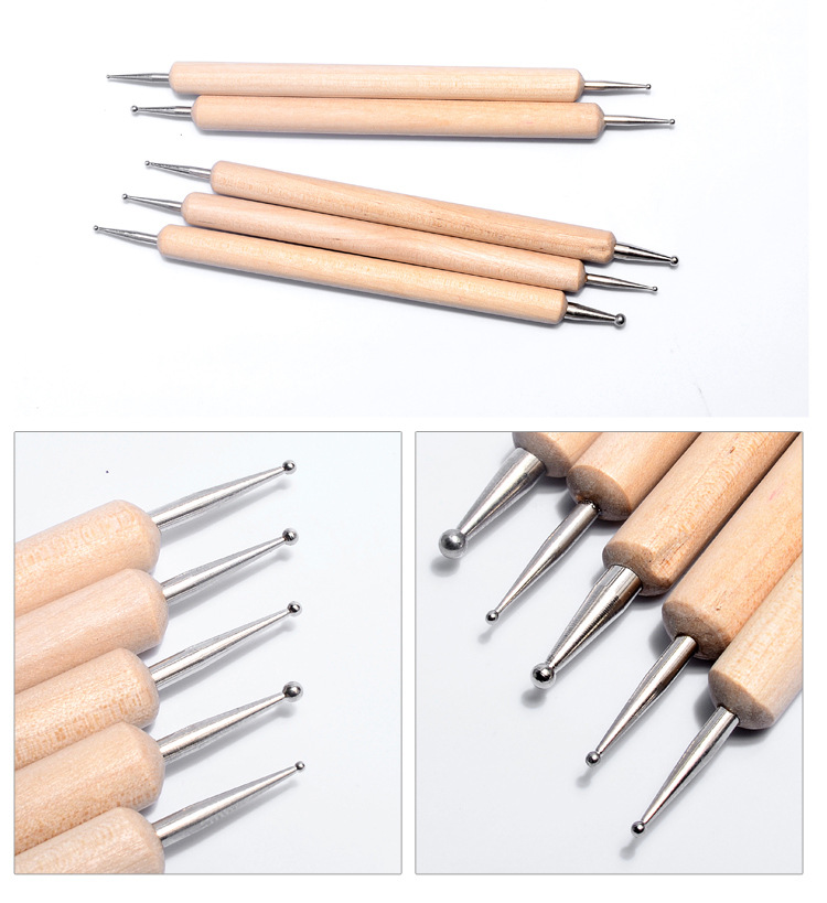 美甲专用双头点花笔点钻笔指甲光疗美甲波点笔点珠笔美甲工具套装详情8