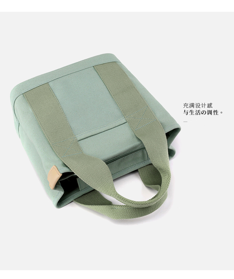 小包加拉链日本千层包小众简约单肩包手提加厚帆布手机水桶托特包详情12