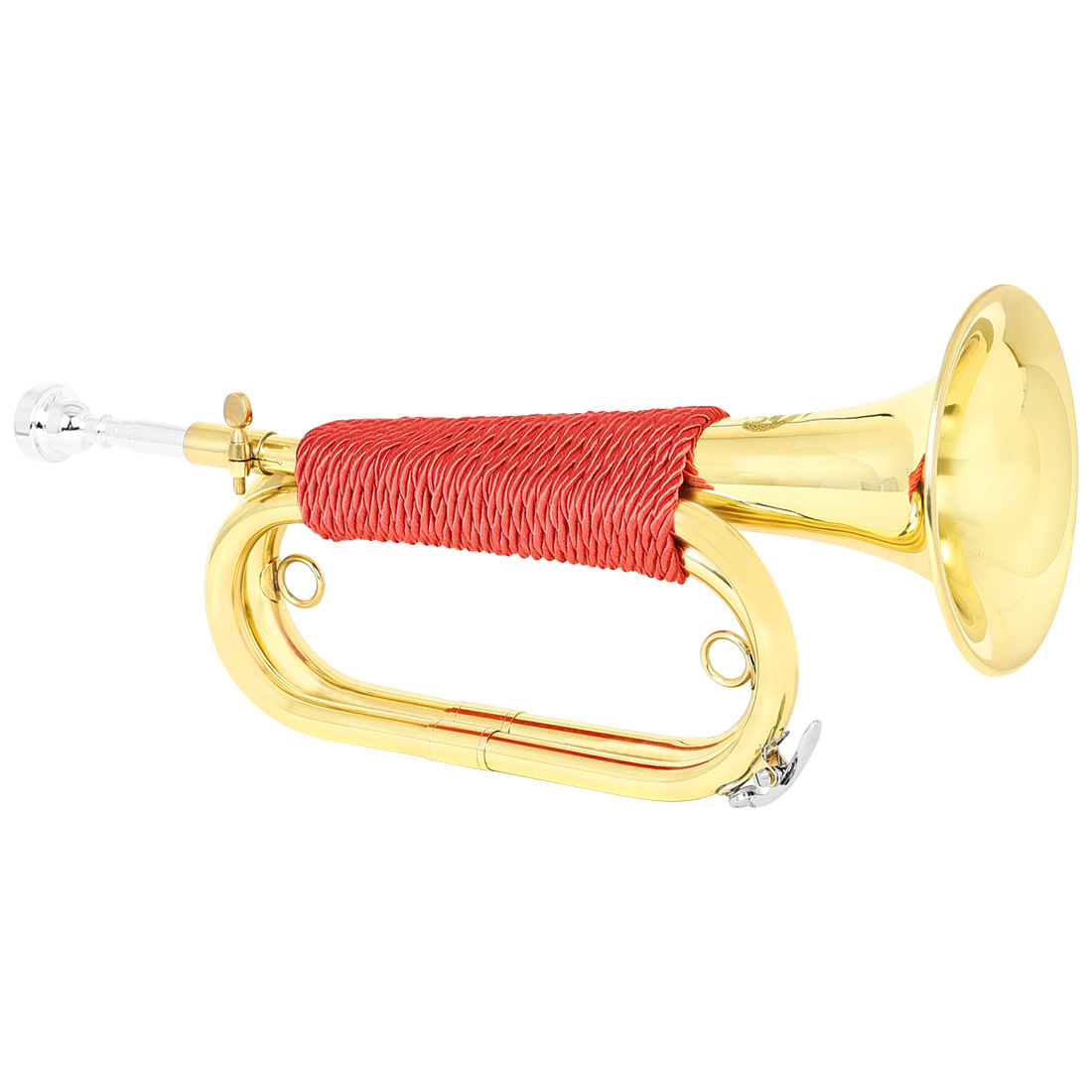 The red woven handle of the foreign trade big step, the Spanish army bugle, the Young Pioneers bugle, the brass charge bugle, and the Youth Bugle horn pic 10