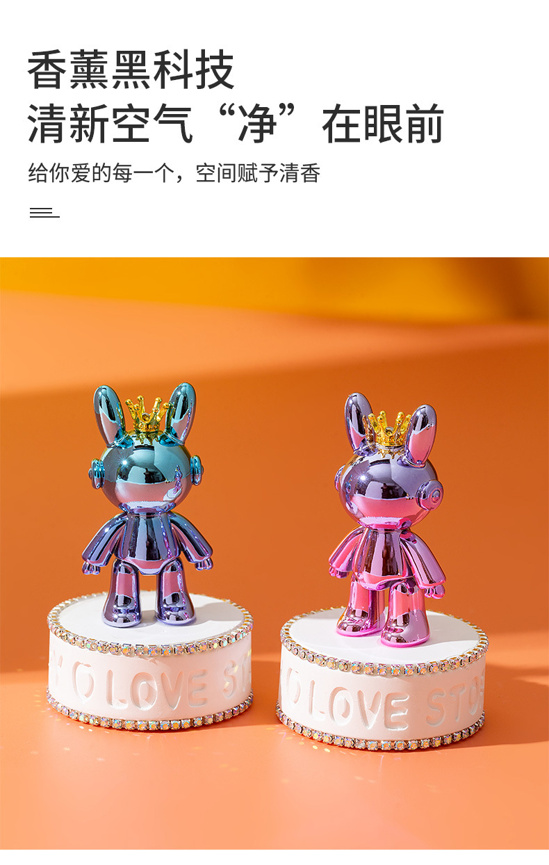 汽车内饰香薰暴力熊摆件汽车香水摆件礼盒装礼品香薰摆件批发详情6