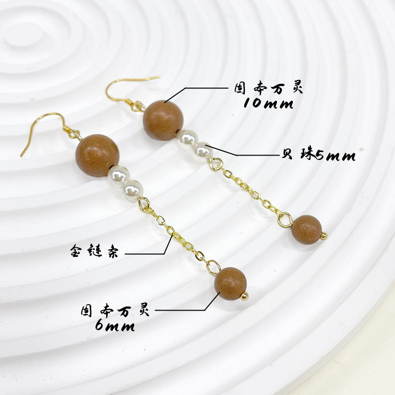 【垂云珥】合香珠耳坠新中式复古合香原创设计玫瑰香香方耳环耳饰详情4