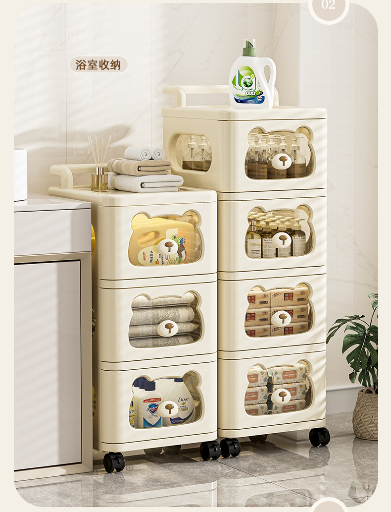 客厅儿童整理玩具宝宝零食柜多层置物收纳架多功能家用PP收纳柜详情19