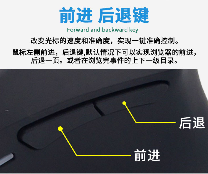 可充电垂直无线鼠标 跨境人体工学发光游戏静音光电蓝牙鼠标批发详情20