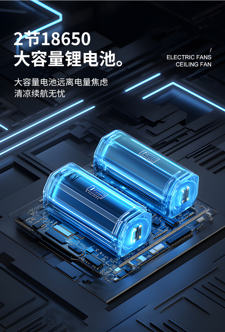 户外迷你吊扇灯便携静音充电帐篷宿舍照明风扇灯饰灯具详情9