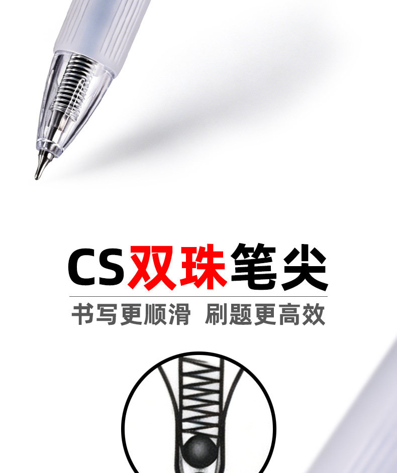 Factory direct supply of Weiya CS pen tip gel pen WYH29821 black gel pen wholesale transparent gel pen pic 3