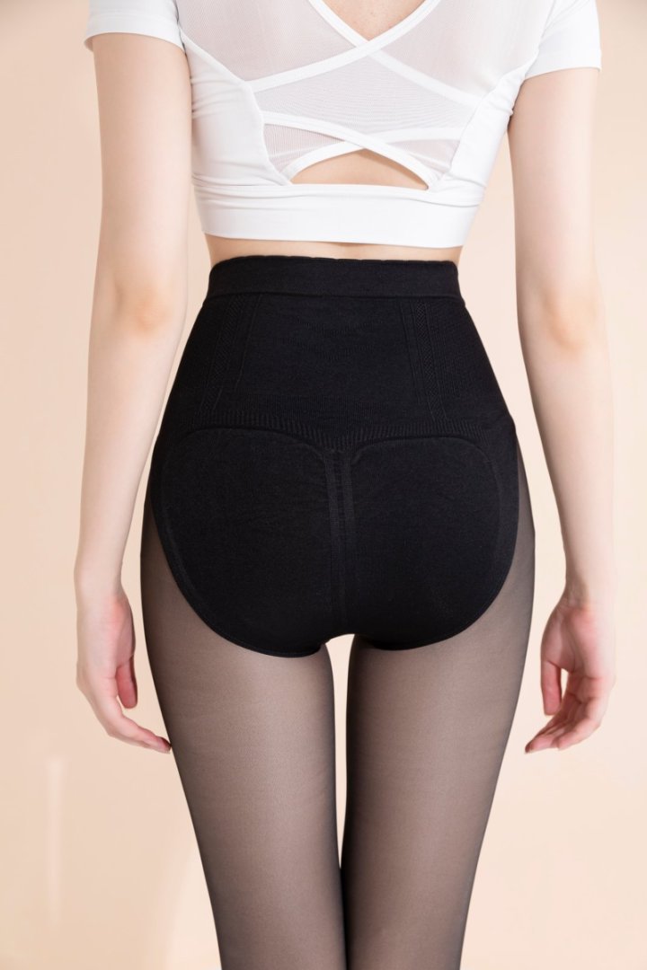 水光袜裸感光腿神器女秋冬黑丝高透加绒连裤袜春秋肉色高腰收腹详情3