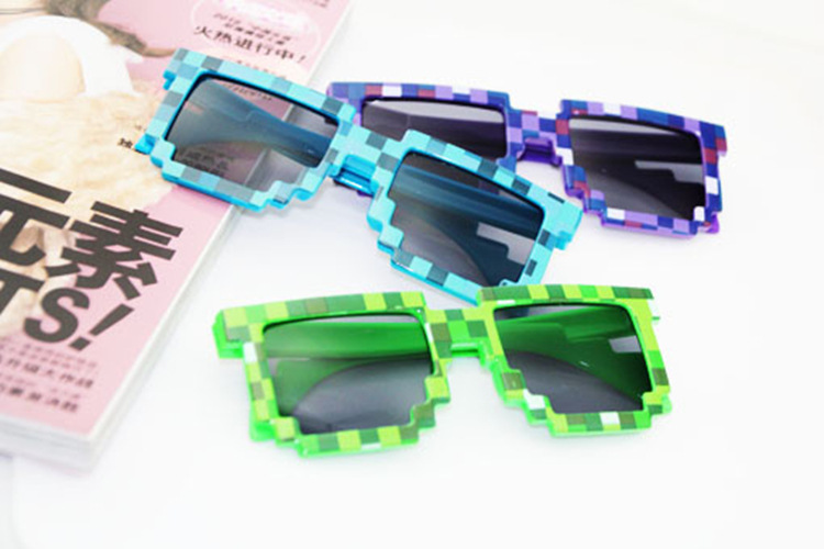 Mosaic square glasses, a must-have for showing off in the 2D world, sunglasses, blurred rectangular pixel glasses, Douyin, Kuaishou pic 8