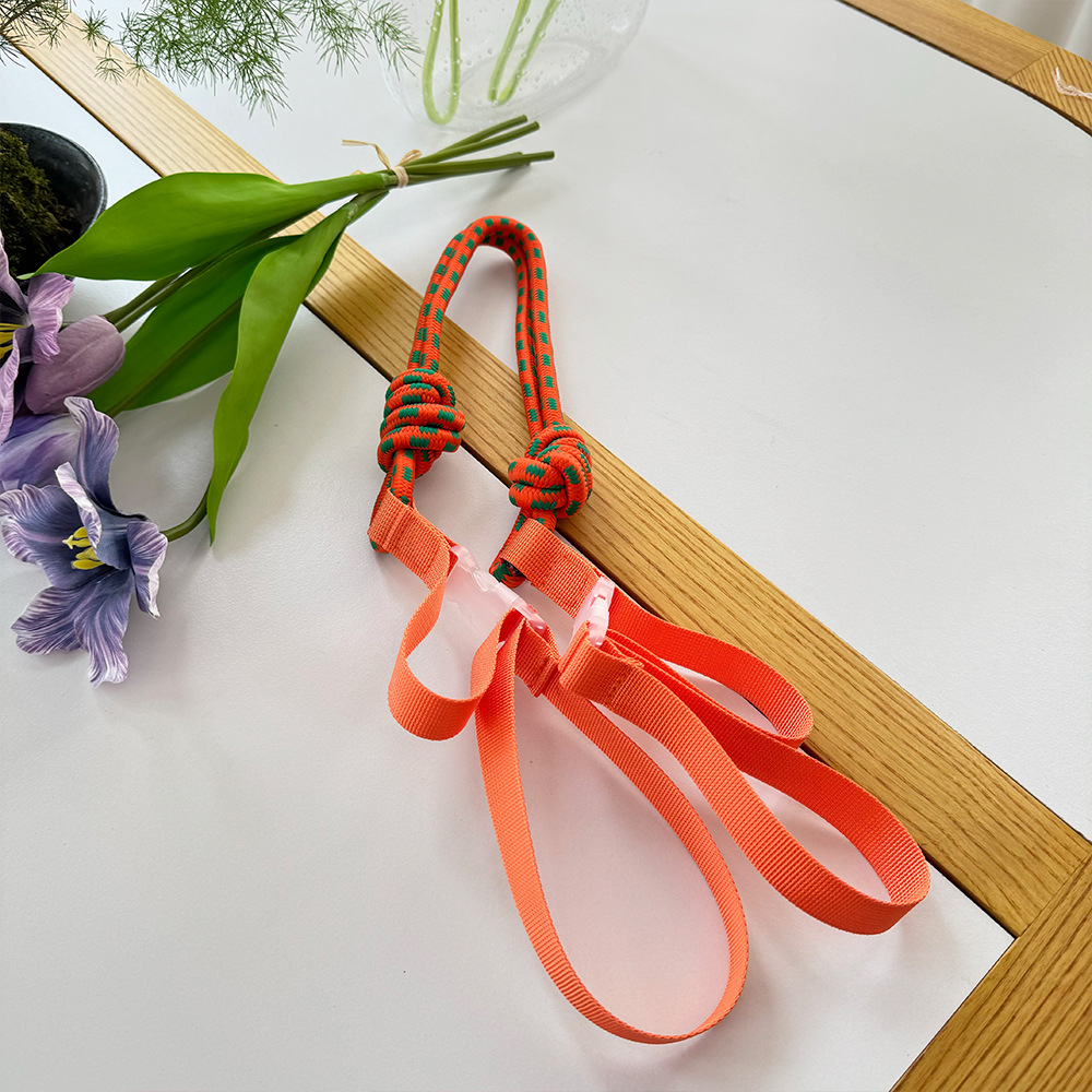 高圆圆原创肩带搭配精致刺绣防水尼龙购物袋手提女士单肩包详情8