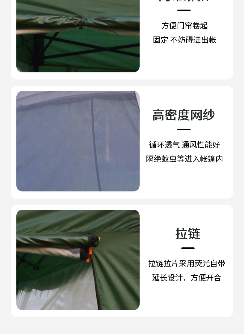 全自动速开六角帐篷防雨防晒大空间遮阳凉蓬户外野营加厚露营装备详情13