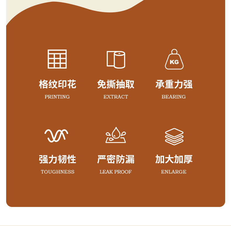 抽绳垃圾袋加厚不易破收口垃圾袋手提式塑料袋家用厨房免撕垃圾袋详情4