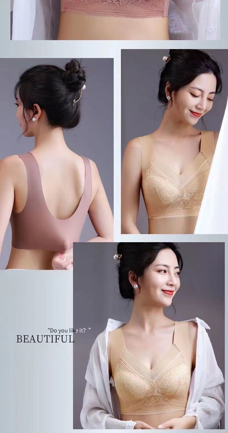 直播爆款大码无痕文胸女聚拢法式无钢圈美背性感运动美背少女抹胸详情19