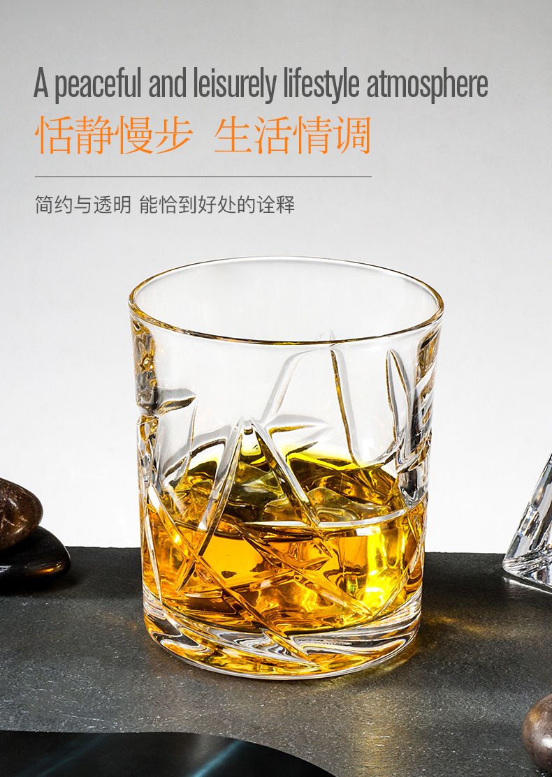 莱克斯捷克进口水晶加厚威士忌酒杯家用经典创意直筒古典洋酒杯详情6