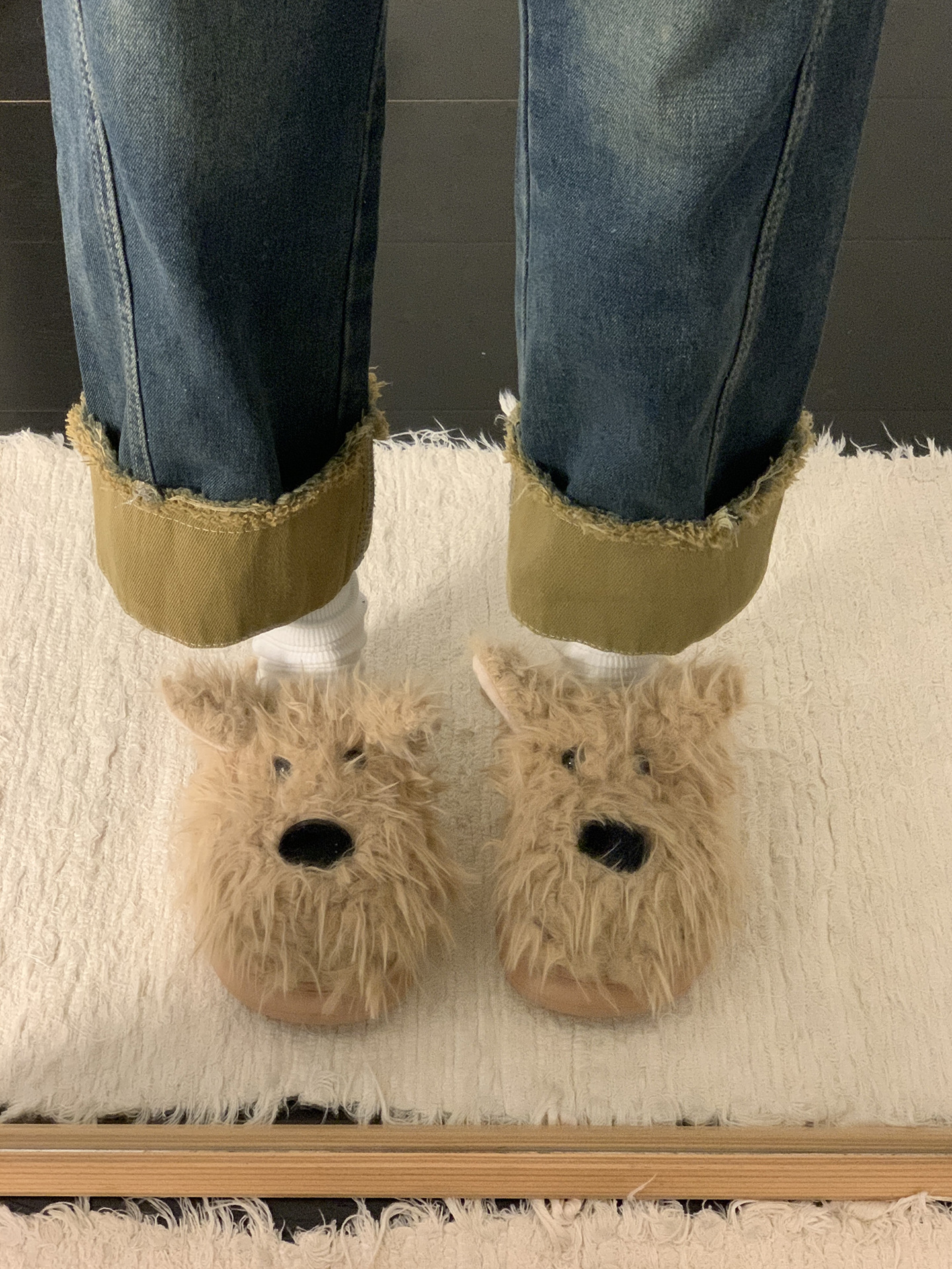 百搭潦草小狗毛毛拖鞋女外穿2025秋冬新款厚底增高保暖包头棉拖鞋详情11