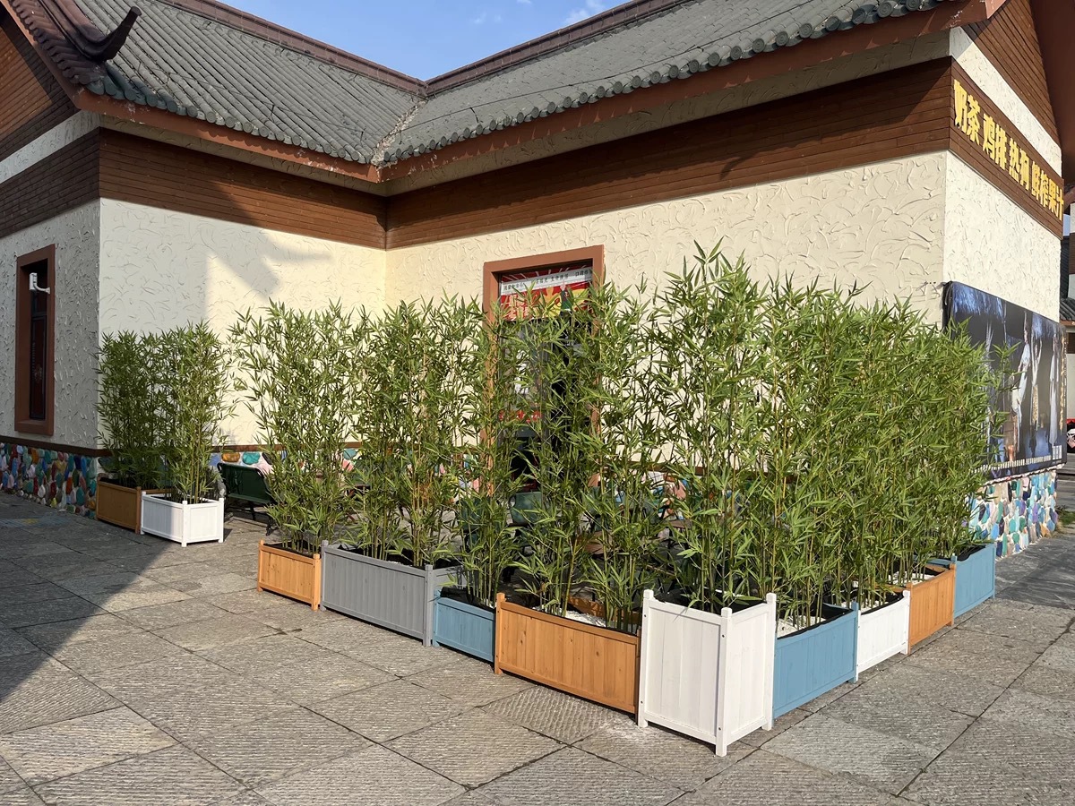 仿真竹子室内装饰隔断屏风假竹子挡墙造景绿植盆栽细水竹办公文化园艺仿真枝叶树详情8