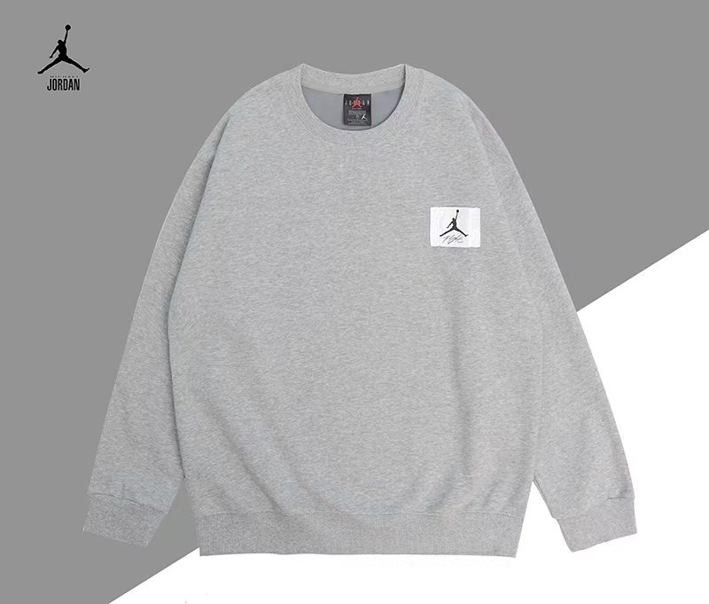 秋季新款海外乔丹AJ男士卫衣飞人贴布绣休闲运动训练情侣套头衫详情7