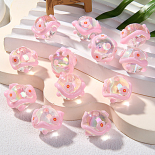 卡16七彩电镀珠中珠手绘珠素材diy手链车挂串珠散珠珠子厂家批发详情6