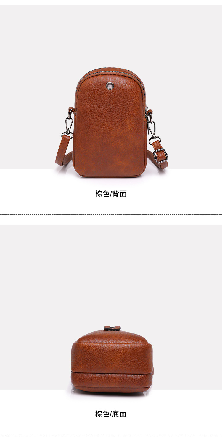 软皮女包2025新款软皮手机包时尚简约高级感单肩斜挎迷你小包包女详情28