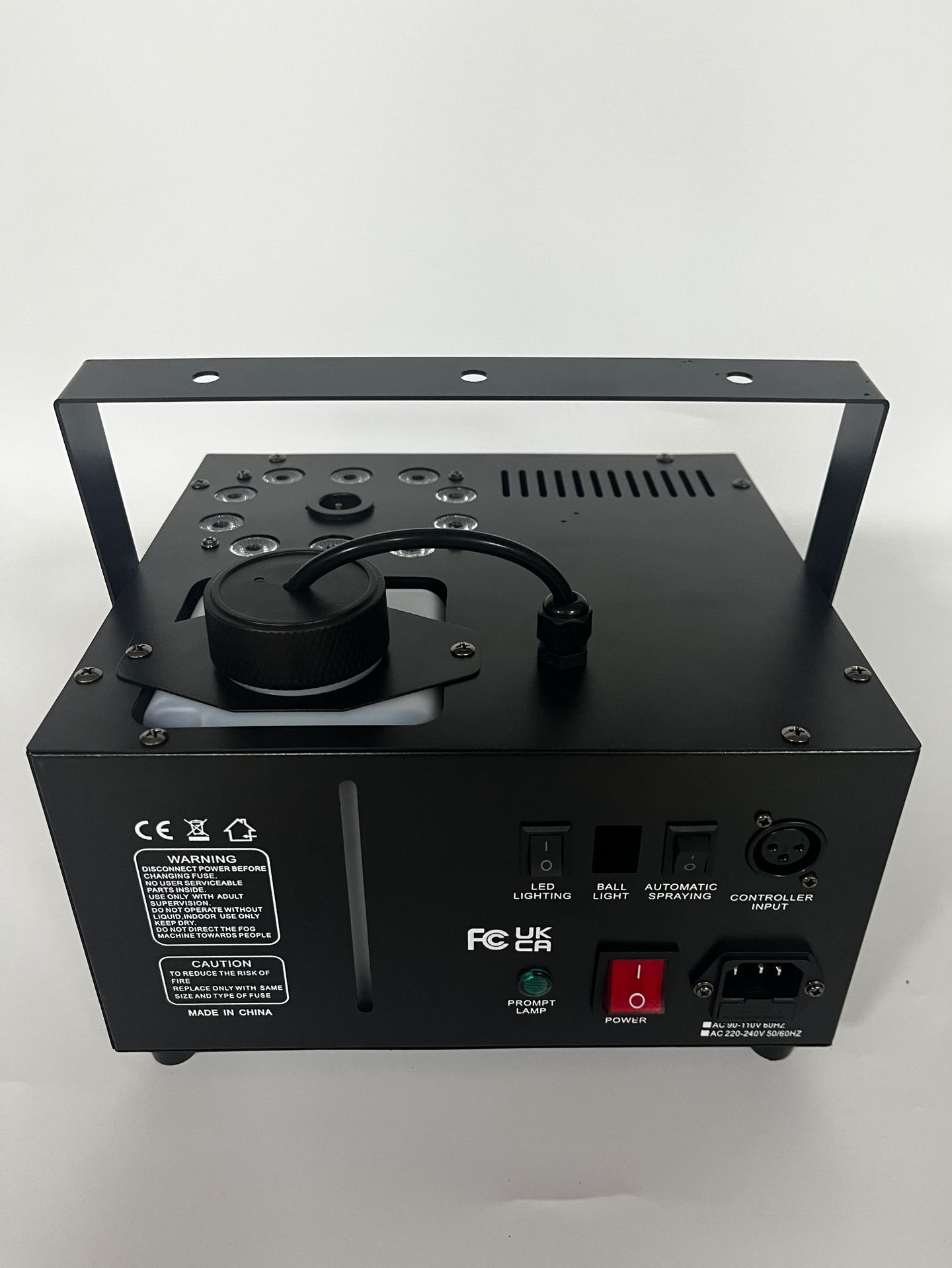 厂家直销LED1500w上喷汽柱烟雾机led气柱烟机24颗led七彩喷烟雾，酒吧夜店气氛活动渲染，大型婚庆活动营造氛围详情16