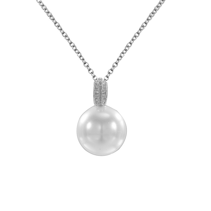 S925 All-silver Edison pearl pendant necklace, a versatile and high-end gift for women, simple and versatile, small and clear pic 29