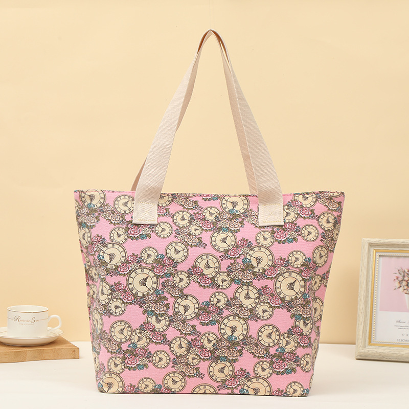 上班族专享 手提式单肩托特包 多功能购物手拎包 折叠式学生帆布包 现货批发 家用购物袋 篮子款详情18