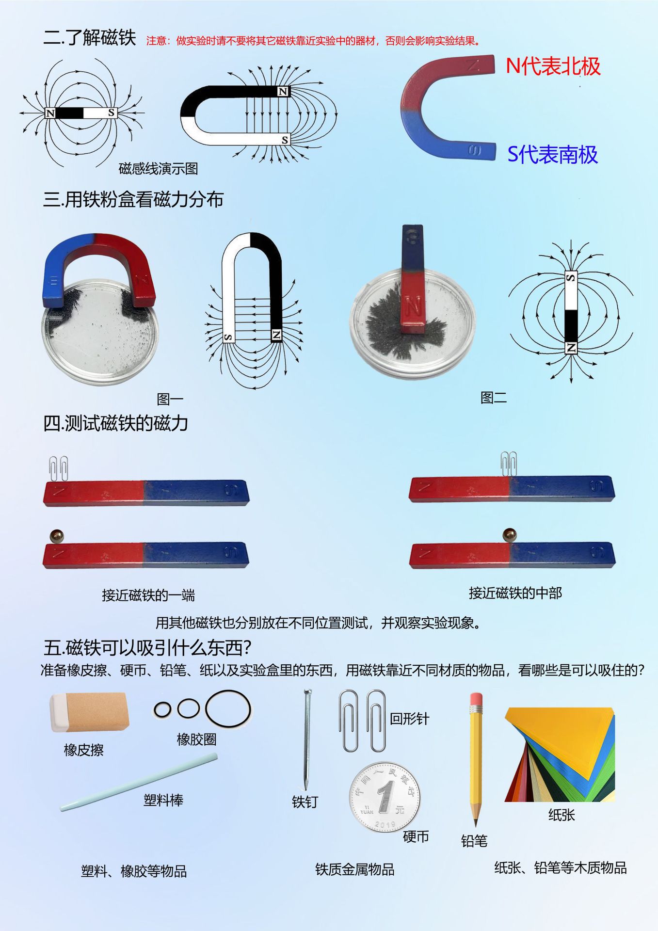 小学磁铁套装二年级实验下册科学实验科学教具学生儿童趣味物理详情5