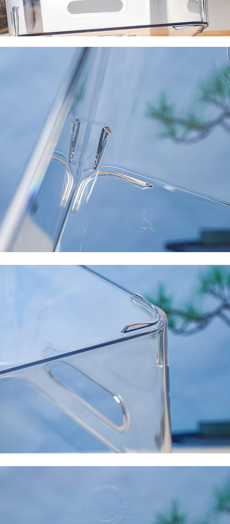 长方形透明塑料筐化妆品护肤品整理盒桌面文具储物盒玩具展示盒子详情6