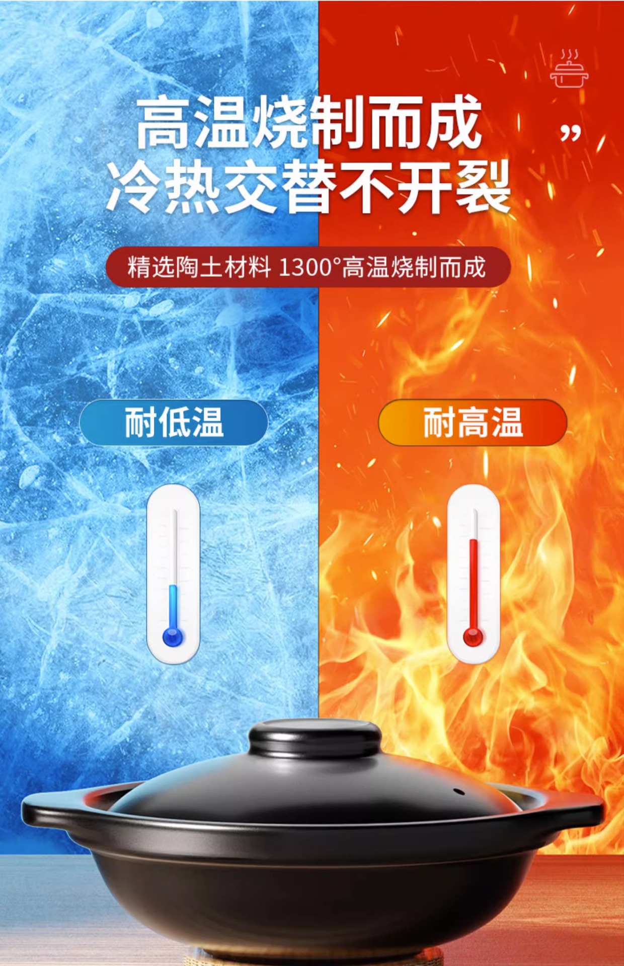 砂锅炖锅家用燃气耐高温干烧煲仔饭煤气灶专用陶瓷煲汤锅商用沙锅详情7