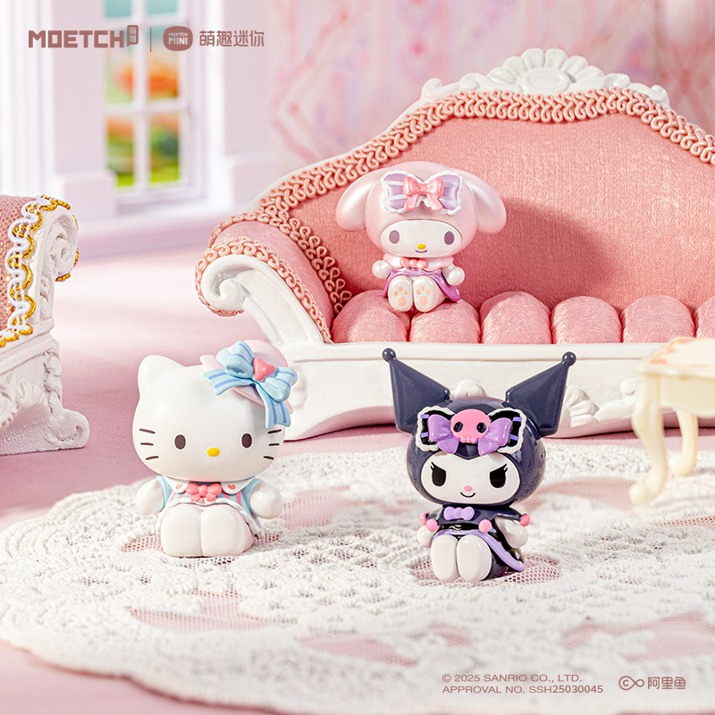 Officially authorized Sanrio Cute Bean Series Sweet Bud Love Blind Box Ornaments, trendy and cute figurine ornaments as gifts pic 12