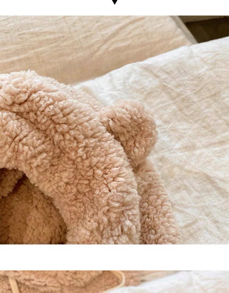 小熊帽口罩帽子围巾一体冬天女冬天骑车防寒保暖帽子女秋冬时尚帽详情11