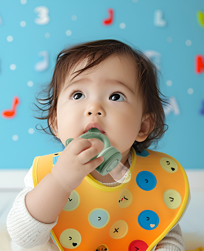 跨境婴儿果蔬咬咬乐辅食工具套食品级硅胶水果喂食器宝宝牙胶奶嘴详情4