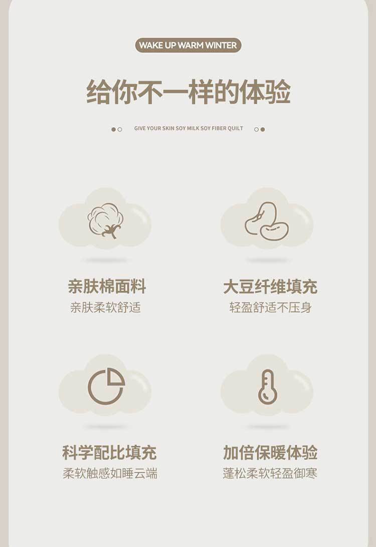 2024新款直播爆款A类水洗棉大豆纤维被春秋被子加厚保暖礼品被芯详情2