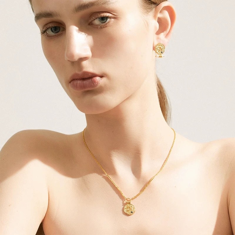 WEN*家联名系列飞鸟金币项链 轻奢小众高级感复古气质燕子锁骨链详情5