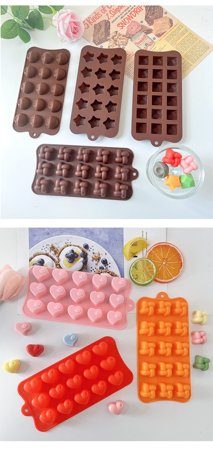 Jiadehui chocolate mold, cookie and candy silicone mold, easy to demold, food-grade material epoxy resin jewelry tool pic 11