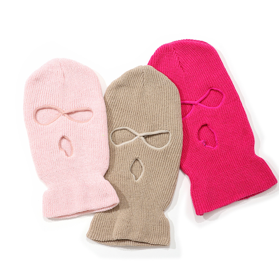 Marca [sendona] sombrero de punto influencers nueva tapa de punto de tres agujeros al por mayor color sólido sombrero versátil para adultos sombrero de esquí de cuello cálido para hombres y mujeres pic 3